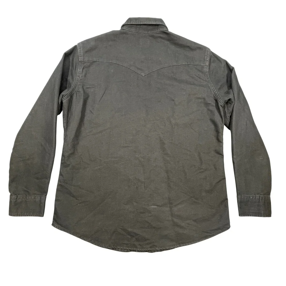 Levis Black Barstow Pearl Snap Western Shirt Mens Large L 85745-0000